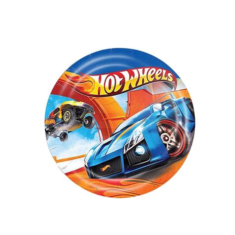Talerzyki Hot Wheels Jednorazowe Papierowe Duże 23cm 10szt Inna marka Przyjęcia i okazje w
