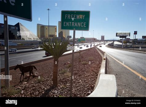 i-15 interstate freeway road entrance Las Vegas Nevada USA Stock Photo ...