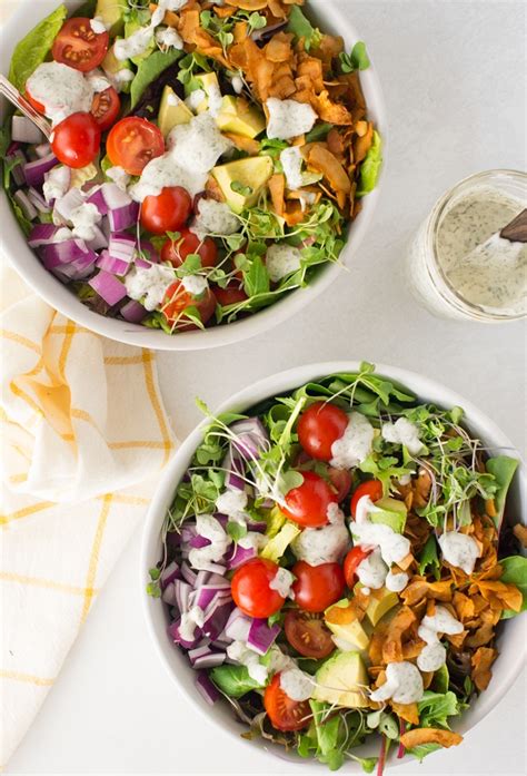 Vegan Cobb Salad With Homemade Ranch Dressing Mindful Avocado