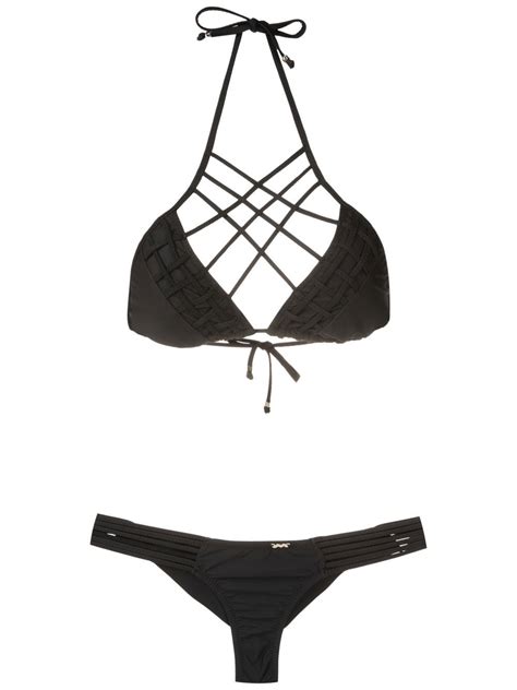 Amir Slama Lattice Strap Bikini Set Farfetch