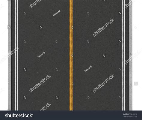 D Rendered Asphalt Road Top View Images Stock Photos Vectors