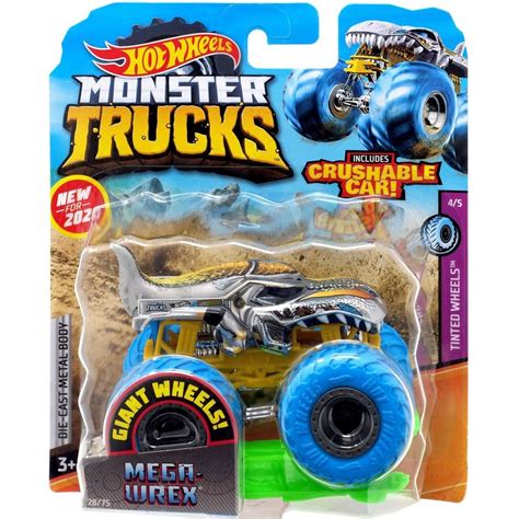 Monster Trucks Hot Wheels MEGA WREX CYBORG Escala 1 64 Coche De Carreras De Juguete Hotwheels