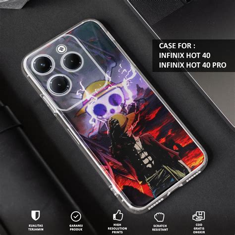 Jual Case INFINIX HOT 40 PRO Casing INFINIX HOT 40 Motif ANIME O PIECE Softcase Premium
