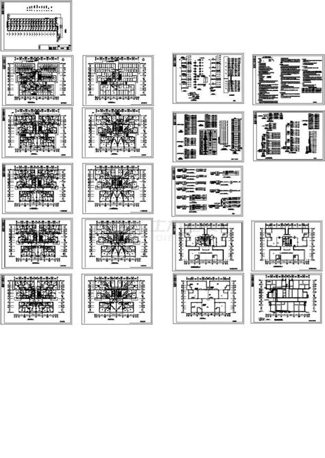 十七层住宅楼电气cad设计施工图纸居住建筑土木在线
