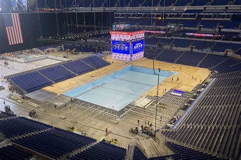 How Lucas Oil Stadium Turned Into A Swimming Pool For The Us Olympic