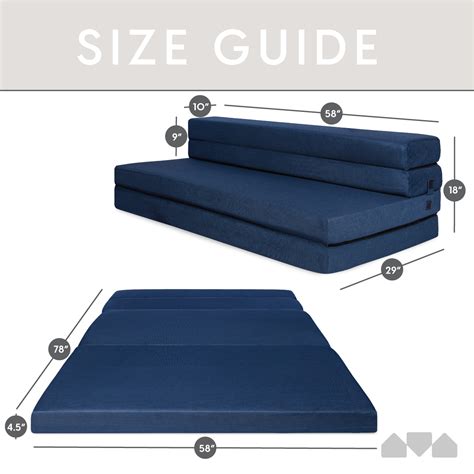 Milliard Tri Fold Foldable Couch Foam Folding Mattress And Sofa Bed