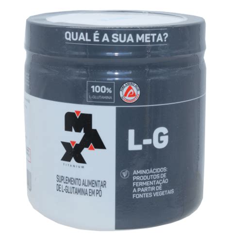 LG Glutamina Suplemento Treino Academia Max Titanium 150g Shop Da