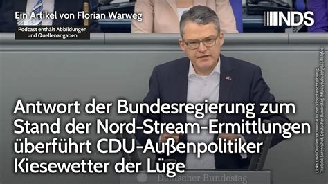 Antwort Der Regierung Zum Stand Der Nord Stream Ermittlungen Berf Hrt