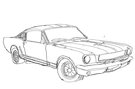 Sketches Of 2015 Ford Mustang Coloring Pages