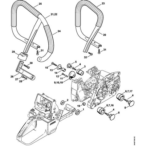 Stihl Ms Chainsaw Ms Parts Diagram Ms J Av System