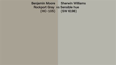 Benjamin Moore Rockport Gray Hc Vs Sherwin Williams Sensible Hue