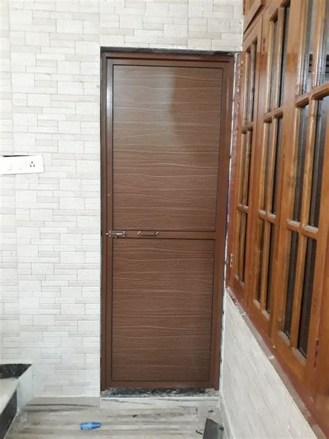 Powder Coated Brown Aluminium Door Single At Rs 250 Square Feet In