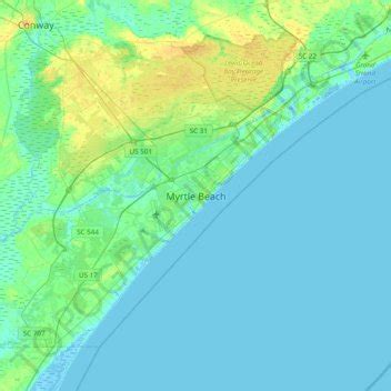 Elevation Map Myrtle Beach Sc Emilia Natividad