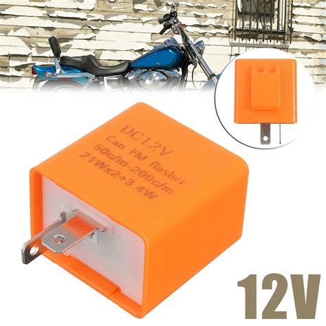 Motorcycle Motorbike 2 Pin Adjustable Led Indicator Flasher Relay A