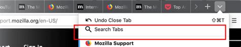 Search Open Tabs In Firefox Firefox Help