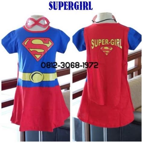 Superhero Girl Costume Dress Big Size Wonder Woman Supergirl Batgirl