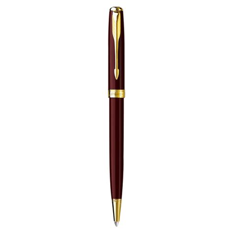 Parker Sonnet Red Lacquer Gold Trim Ballpoint Pen Montgomery Pens