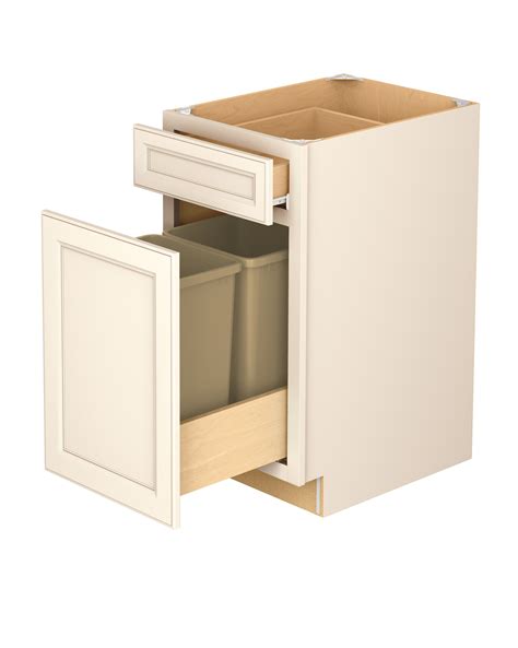 Caspian Pull Out Wastebasket Kitchen Cabinets At