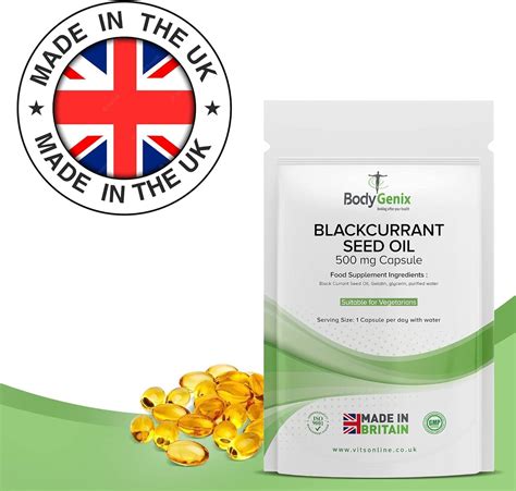 Bodygenix Blackcurrant Seed Oil 500mg Softgel Capsules Bodygenix UK