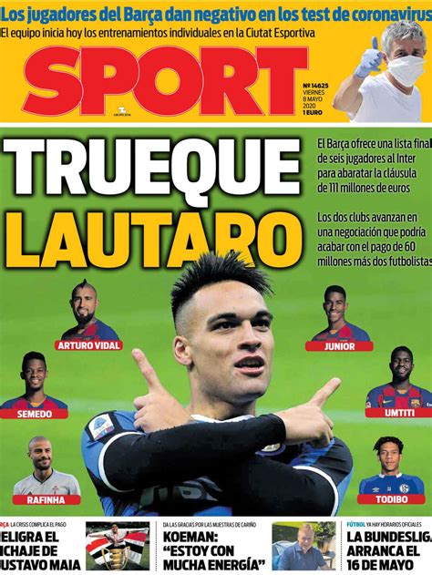 La Portada Del Diario Sport 08 05 2020