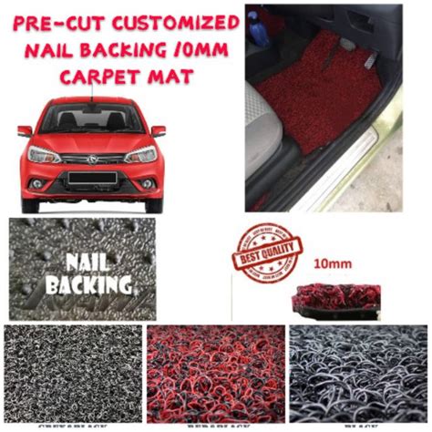 PROTON SAGA VVT 2016 2023 CUSTOMIZED CAR COIL FLOOR MAT CARPET NAIL