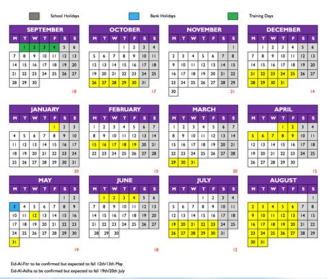 Spring Term Calendar - Tally Felicity