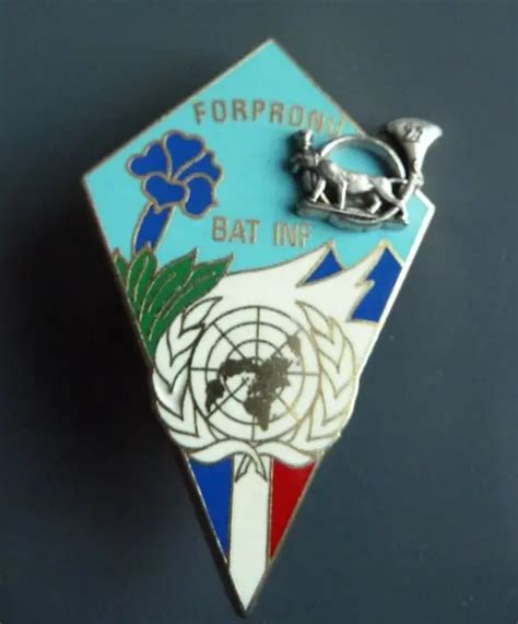 ORIGINAL MILITAIRE INSIGNE Bataillon Chasseurs Alpins Forpronu Tbe EUR