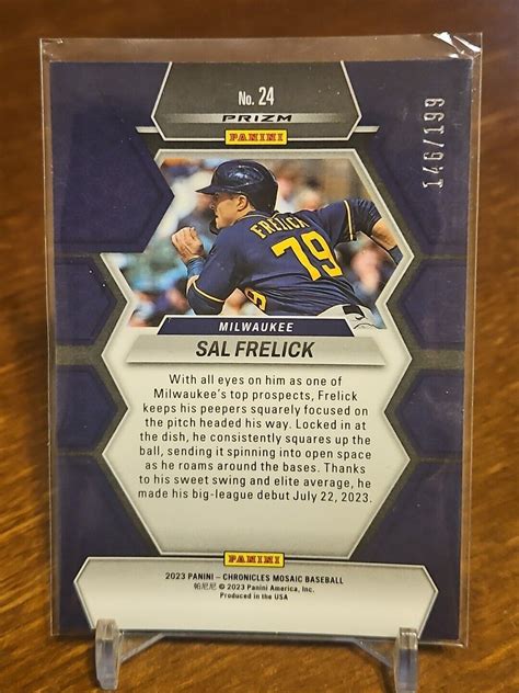 Sal Frelick Chronicles Mosaic Red Wave Prizm Brewers Rc