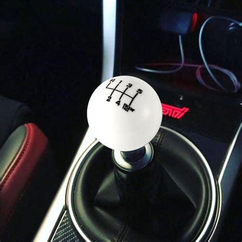 6 Speed Fuckin Fast Round Ball White Gear Shift Knob Lever M8 M10 M12 Makotojdm