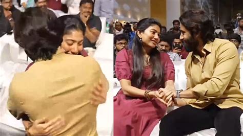 Sai Pallavi Gives Tight Hug To Naga Chaitanya Thandel Release Date