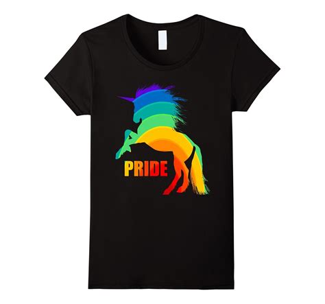 LGBT Gay Pride Rainbow Unicorn T Shirt LVS