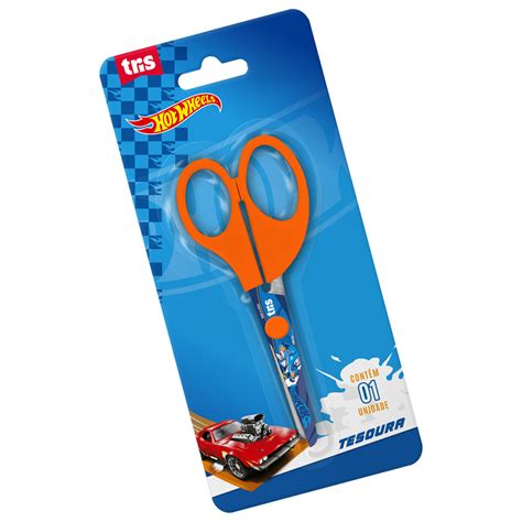 Tesoura Escolar L Mina Decorada Cm Hot Wheels Tris