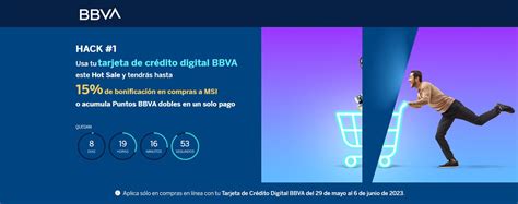 BBVA Hot Sale 2023 hasta 15 de bonificación o puntos dobles