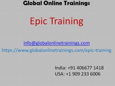 PPT – Epic training | Best Epic software EMR online training - GOT ...