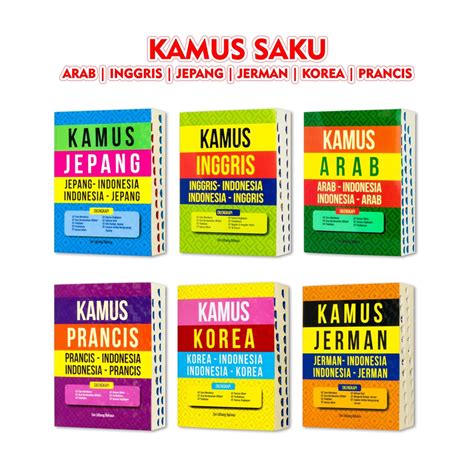 Jual Kamus Bahasa Inggris Arab Jepang Jerman Korea Prancis Ukuran Saku