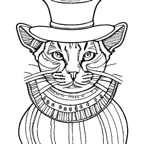 Witch Cat Coloring Page · Creative Fabrica