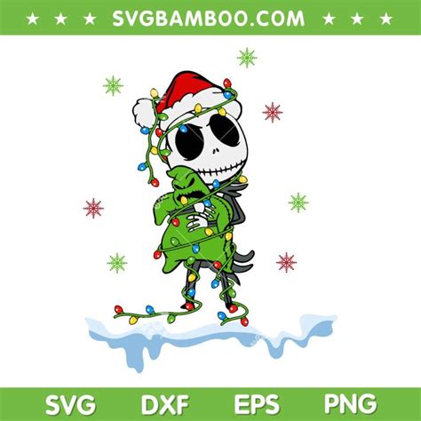 Jack Skellington Christmas Lights SVG PNG