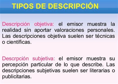 Aprendiendo Lengua Y Literatura La Descripción