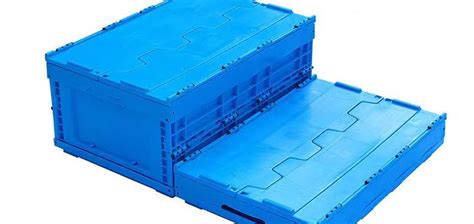 Plastic Crates Folding Stackable Turnover Box With Lid Collapsible Box