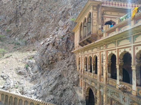 Monkey Temple of India. Historic Palace on Mountain Stock Image - Image of culture, rajasthan ...