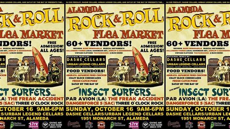 Alameda Rock And Roll Flea Market W Insect Surfers Par Avion And More