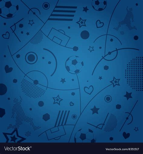 Blue soccer pattern Royalty Free Vector Image - VectorStock