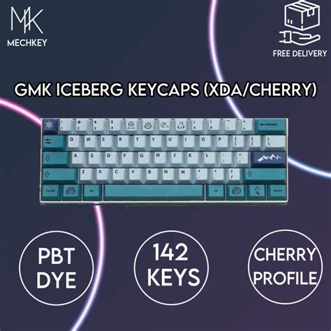 GMK Iceberg XDA Cherry Profile Keycaps PBT Dye Set For Gaming