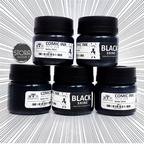 Jual COMIC INK BLACK SHINE 30ml / Tinta Celup / Komik / Manga Ink ...