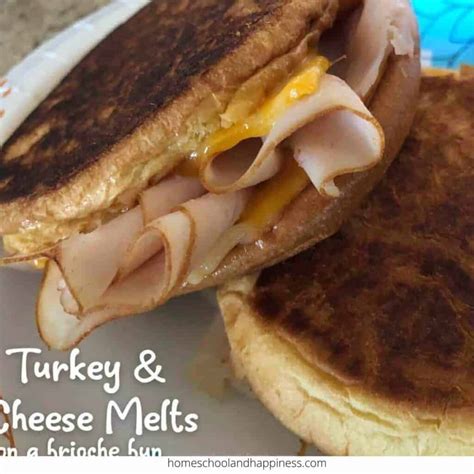 Turkey Cheese Melt Brioche Bun Sandwiches