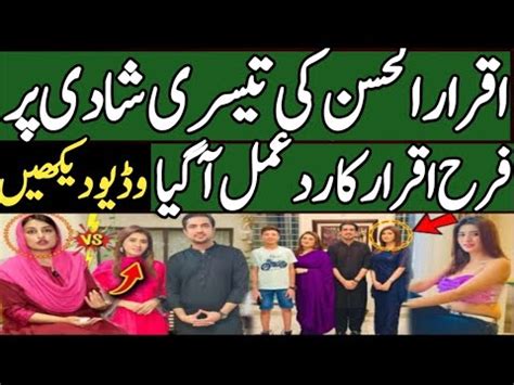 Iqrar Ul Hassan Ki Third Wife Par Farah Iqrar Ka Reaction Agya Strong