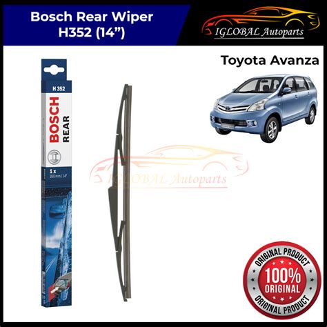 rear wiper toyota avanza bosch  wiper blade  shopee malaysia