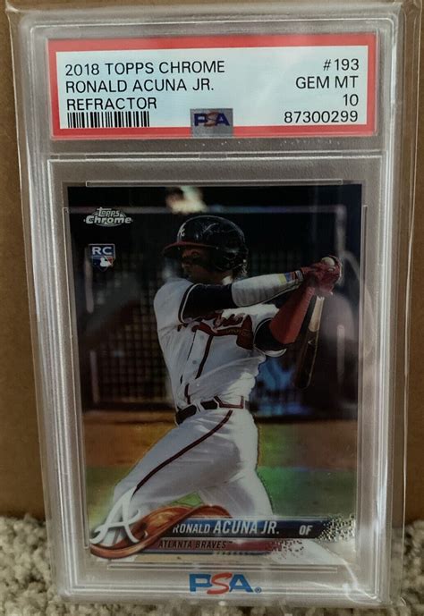 Ronald Acuna Jr 2018 Topps Chrome 193 Refractor Price Guide Sports