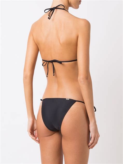 Amir Slama Triangle Bikini Set Black FARFETCH