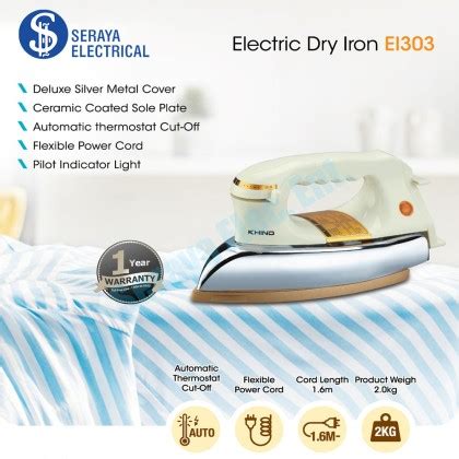 Khind 2 0KG Electric Dry Iron EI303